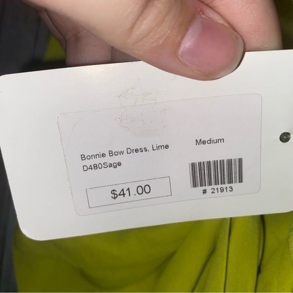 NWT Sage Bonnie Bow Lime Dress - Picture 5 of 5